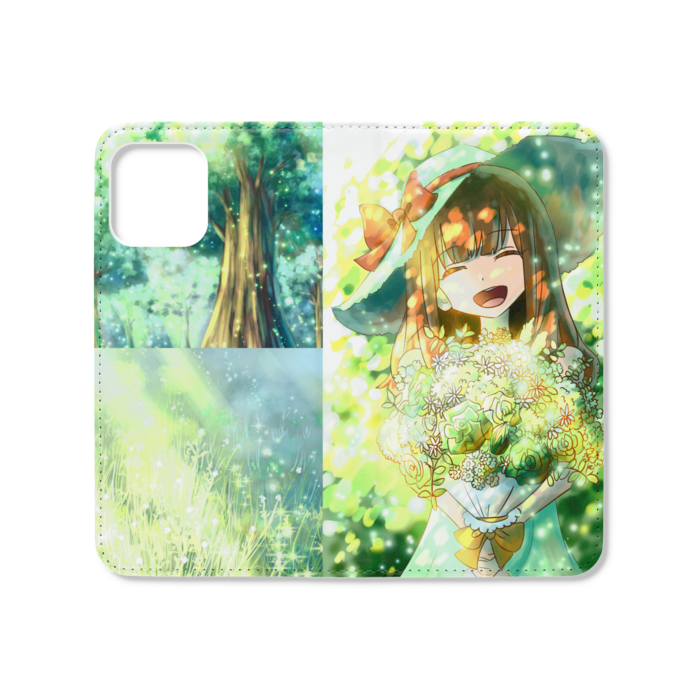 手帳型iPhoneケース(ベルトなし) - iPhone12 / 12 Pro - ストラップ穴 なし