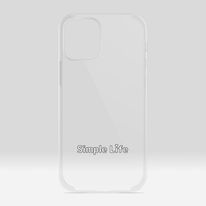 クリアiPhoneケースB　Simple Life❤　iPhone 12mini