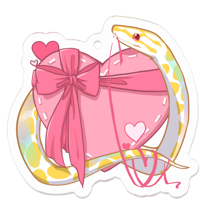 【バレンタインアクキー🍫】コロニジ(アルビノ)5cm