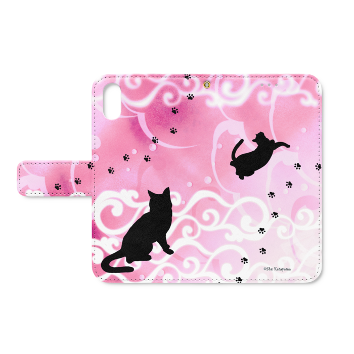 手帳型iPhoneケース - iPhone XS / X - ストラップ穴 あり