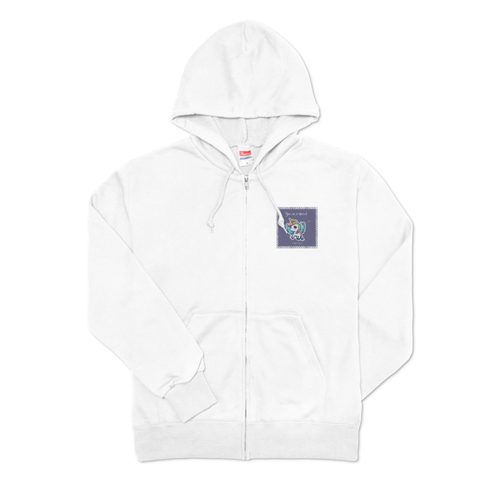 ユニコーン ジップパーカー - M - ホワイト