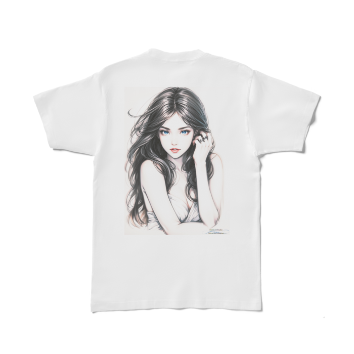 (背面プリント)Elegant Woman Tシャツ - L - 白