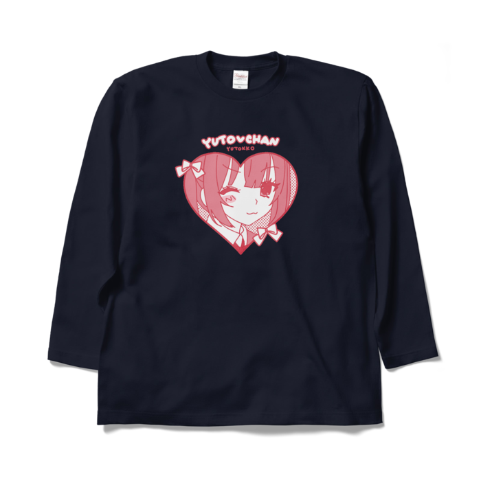 (ゆ)ロングスリーブTシャツ - XL - ネイビー