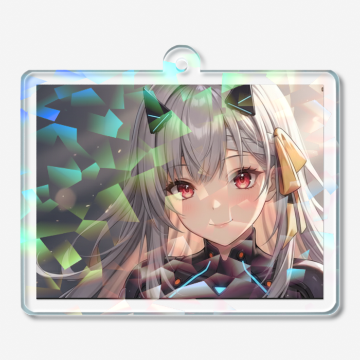 ホログラムアクリルキーホルダー - 50 × 50mm