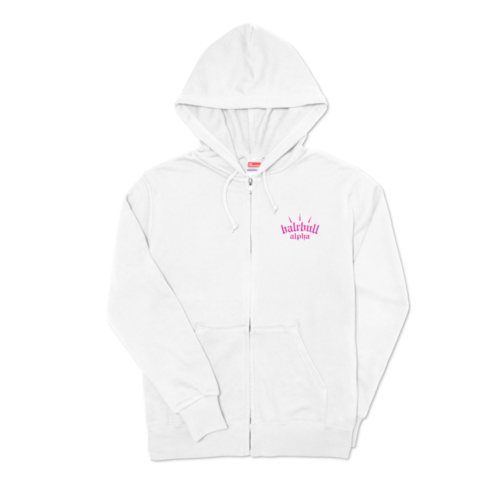zip bull whitepink S