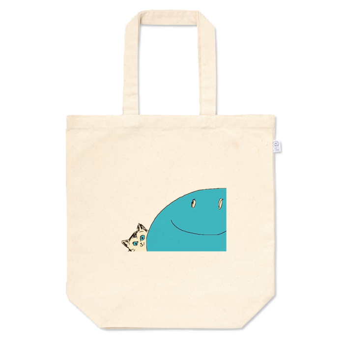 トートバッグ - M - プリント面積小・ブルーアイとブルー＃２