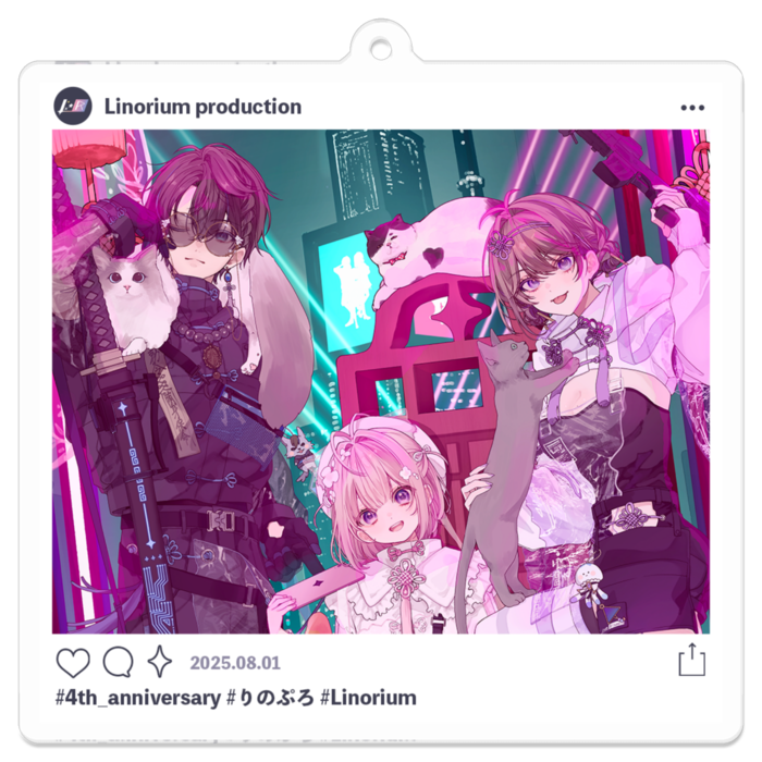 アクリルキーホルダー（コーティング） - 70 x 70 (mm)