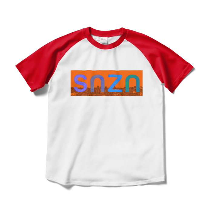 ラグランTシャツ - M - ホワイト×レッド