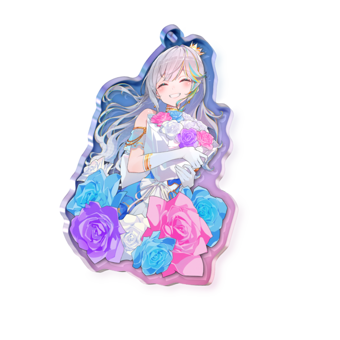 オーロラアクリルキーホルダー - 70 × 70mm