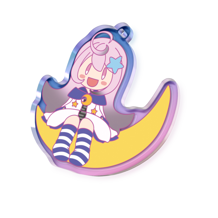 オーロラアクリルキーホルダー - 50 × 50mm