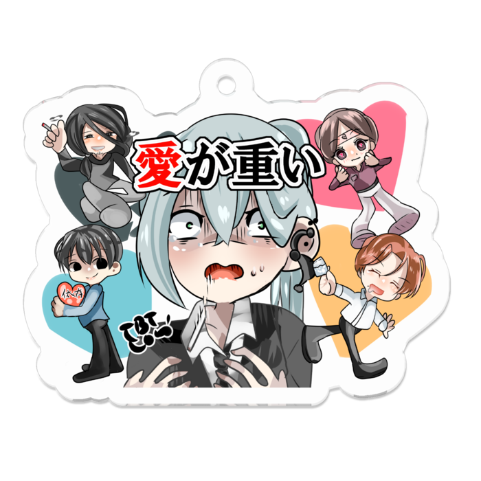 アクリルキーホルダー - 50 x 50 (mm)