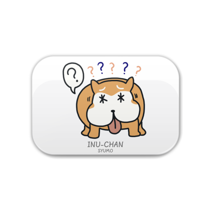 犬ちゃん缶バッジ1 - 角丸 76x51mm