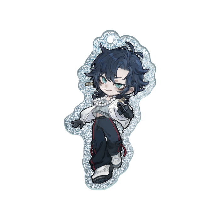 ラメアクリルキーホルダー - 50 × 50mm