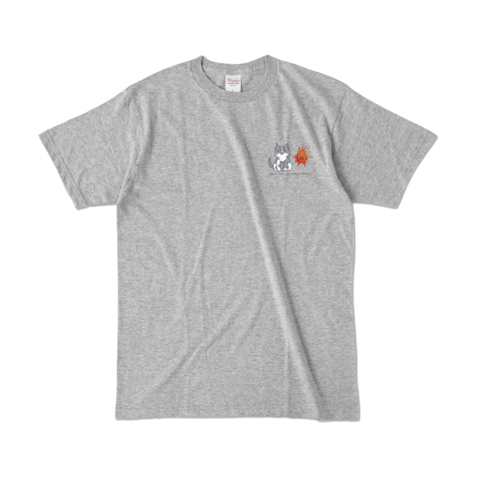 カラーTシャツ - L - 杢グレー (濃色)