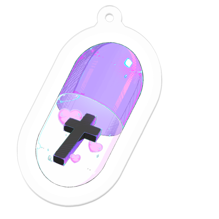 アクリルキーホルダー - 50 x 50 (mm)