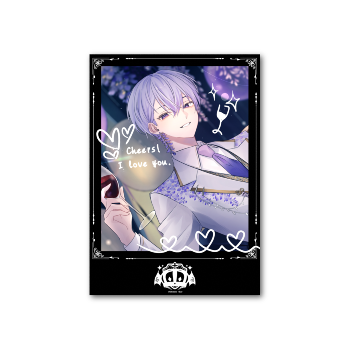 フォト風カード - 縦 - 片面黒（落書きあり）