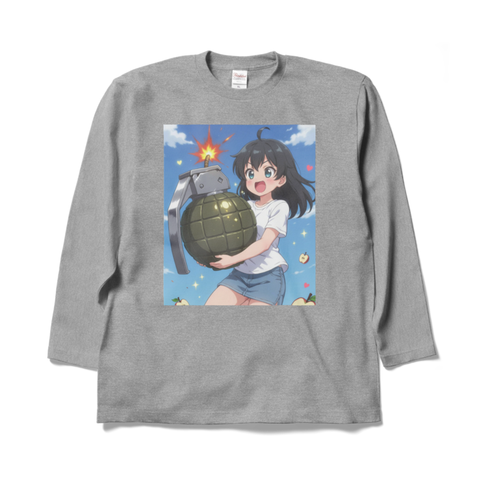 ロングスリーブTシャツ - XL - 杢グレー