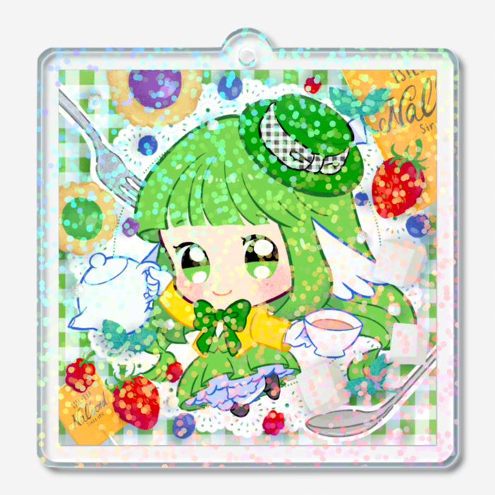 ホログラムアクリルキーホルダー - 50 × 50mm