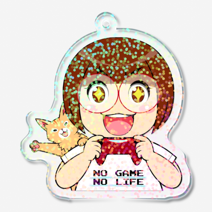 ホログラムアクリルキーホルダー - 50 × 50mm