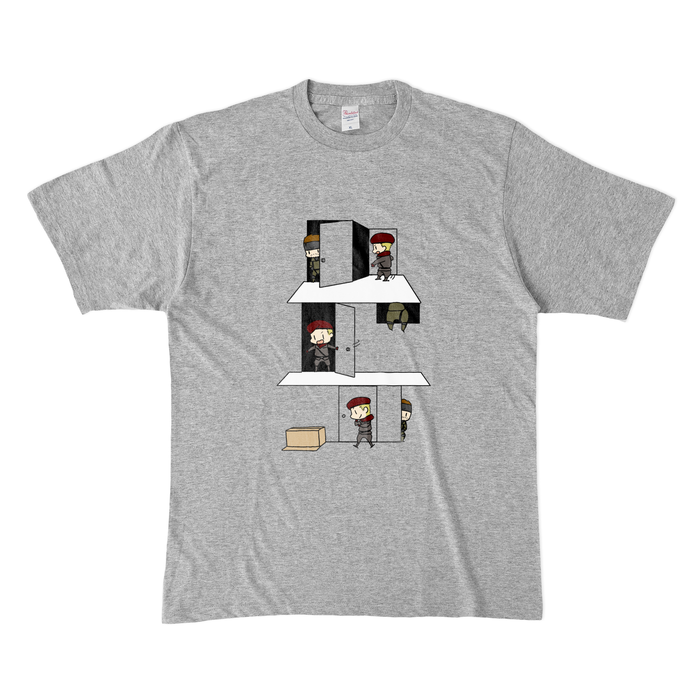 カラーTシャツ(濃色) - XL - 杢グレー