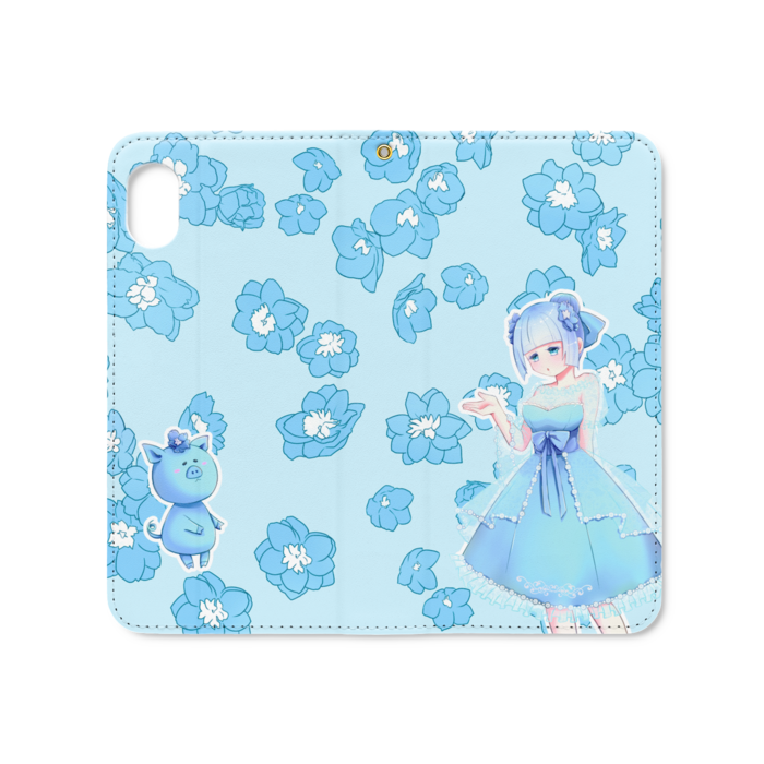 手帳型iPhoneケース(ベルトなし) - iPhone XR - ストラップ穴 あり