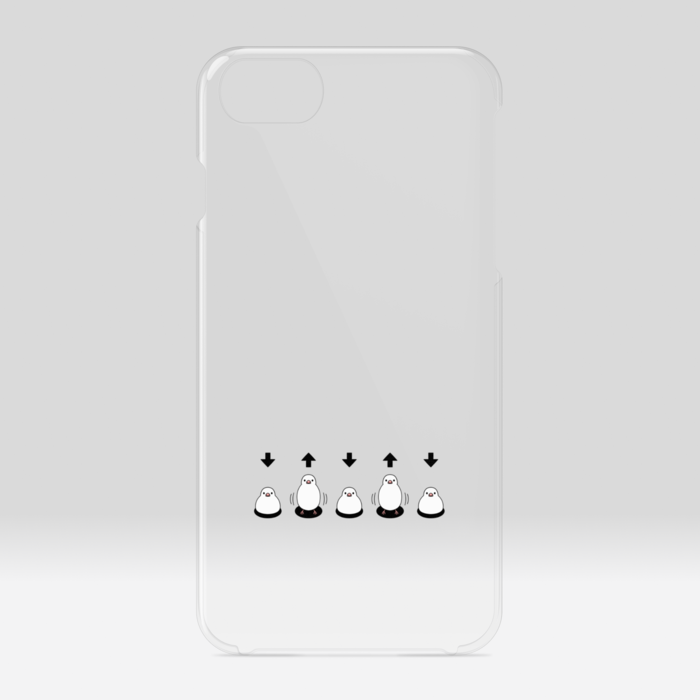 クリアiPhoneケース　白文鳥　iPhone 6 / 7 / 8 / SE(第2・第3世代)