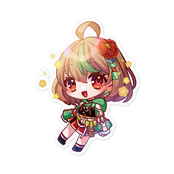 ステッカー(背景ホワイト) - 100 x 100 (mm)