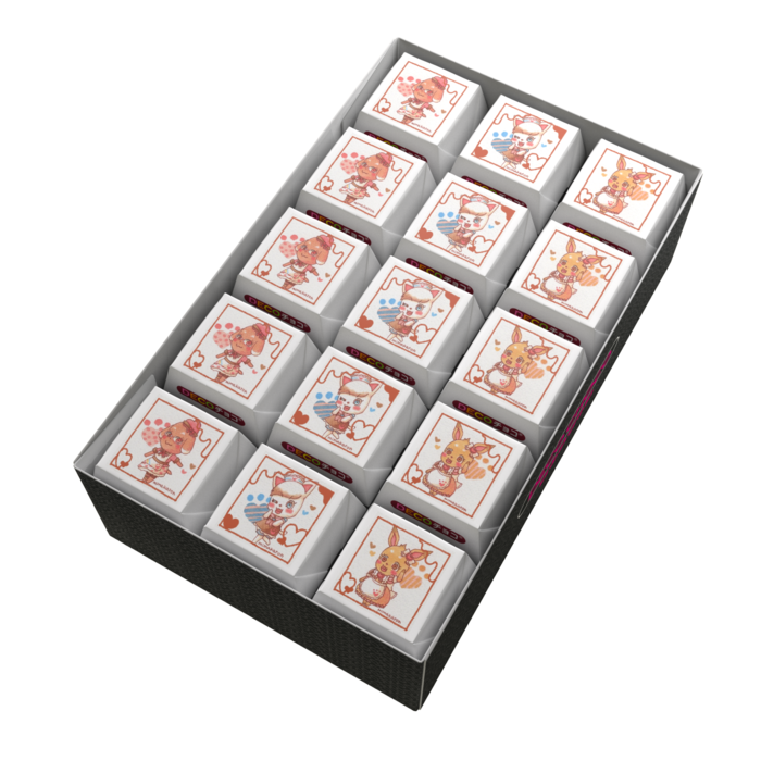 DECOチョコ - 列ごとにデザイン45個入り