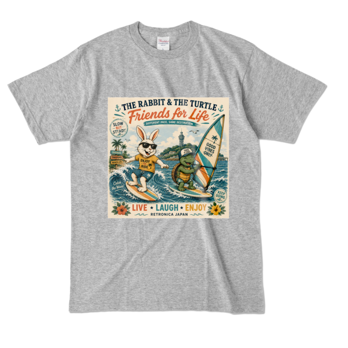 カラーTシャツ - L - 杢グレー (濃色)