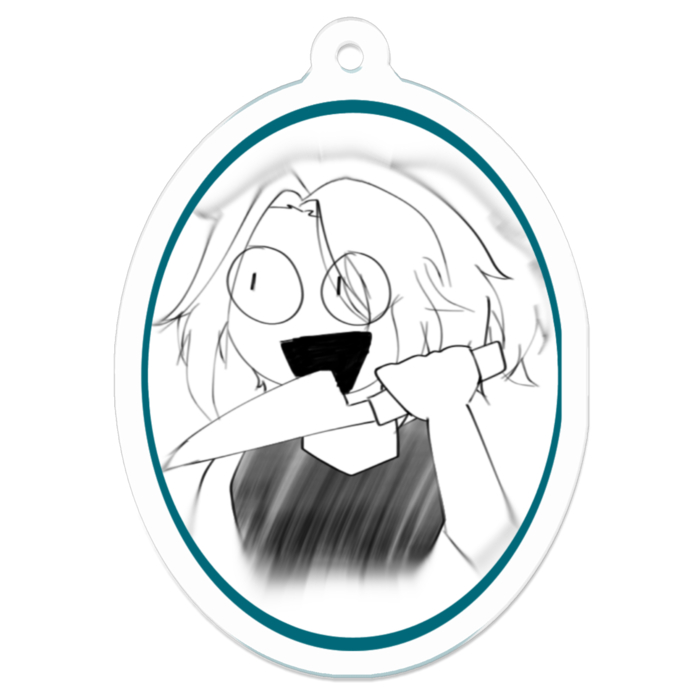 アクリルキーホルダー（コーティング） - 50 x 50 (mm)