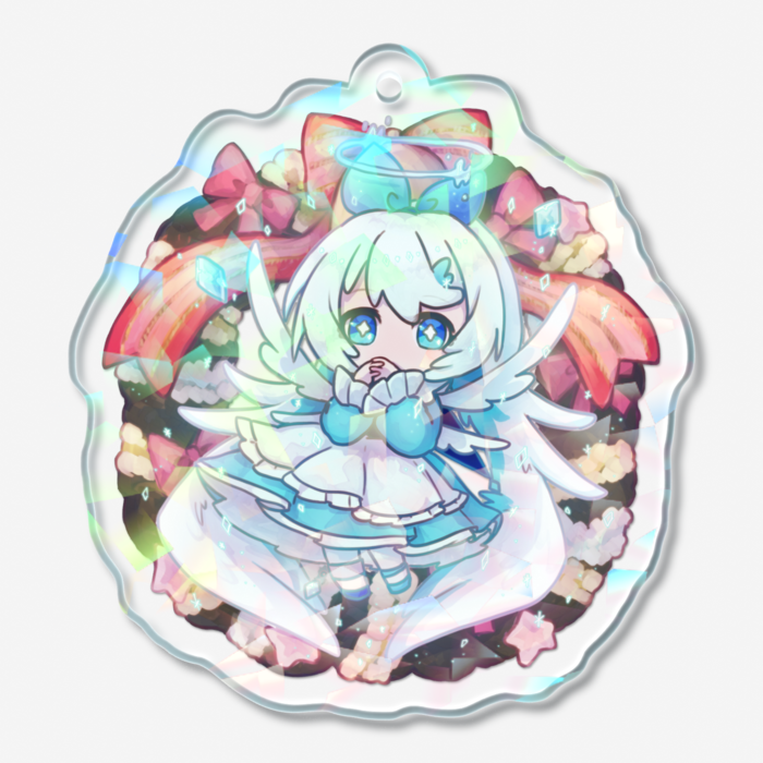 ホログラムアクリルキーホルダー - 50 × 50mm