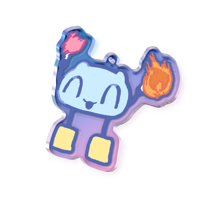 オーロラアクリルキーホルダー - 70 × 70mm