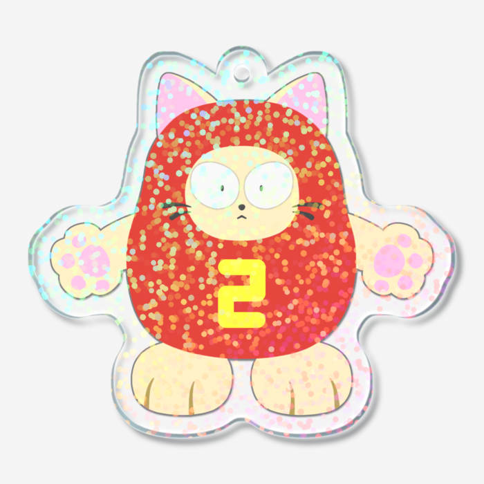 ニィのキラキラしたアクリルキーホルダー