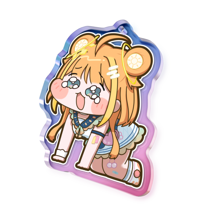 オーロラアクリルキーホルダー - 50 × 50mm