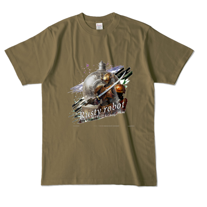 カラーTシャツ - L - オリーブ (濃色)