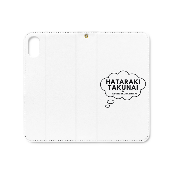 手帳型iPhoneケース(ベルトなし) - iPhone XS / X - ストラップ穴 あり