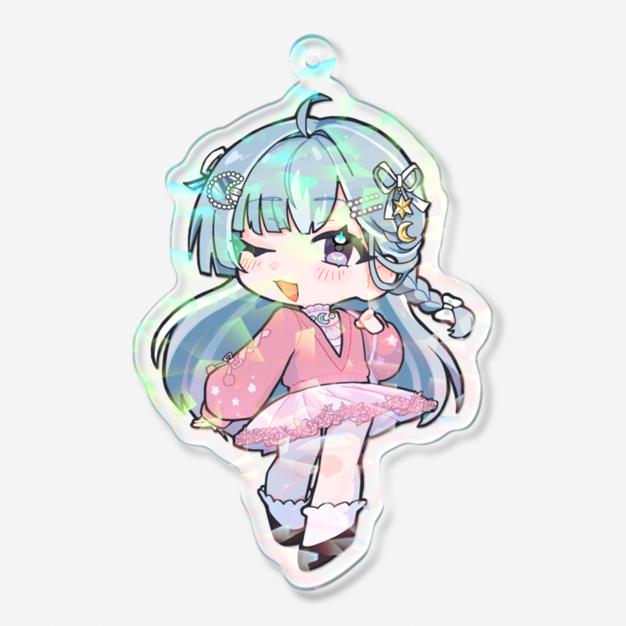 ホログラムアクリルキーホルダー - 70 × 70mm