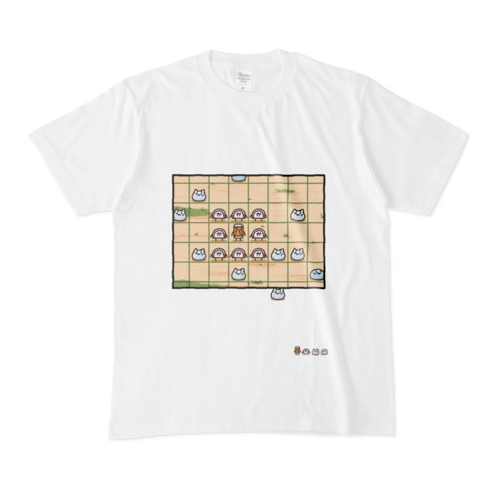 右下ワンポイント付きTシャツ - M - 白