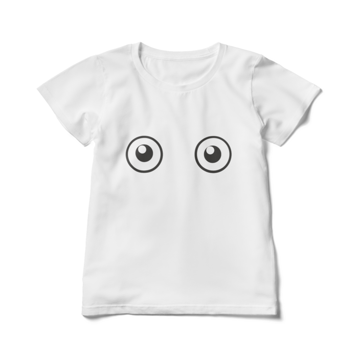 ふたつめだまレディースTシャツ - L - 白