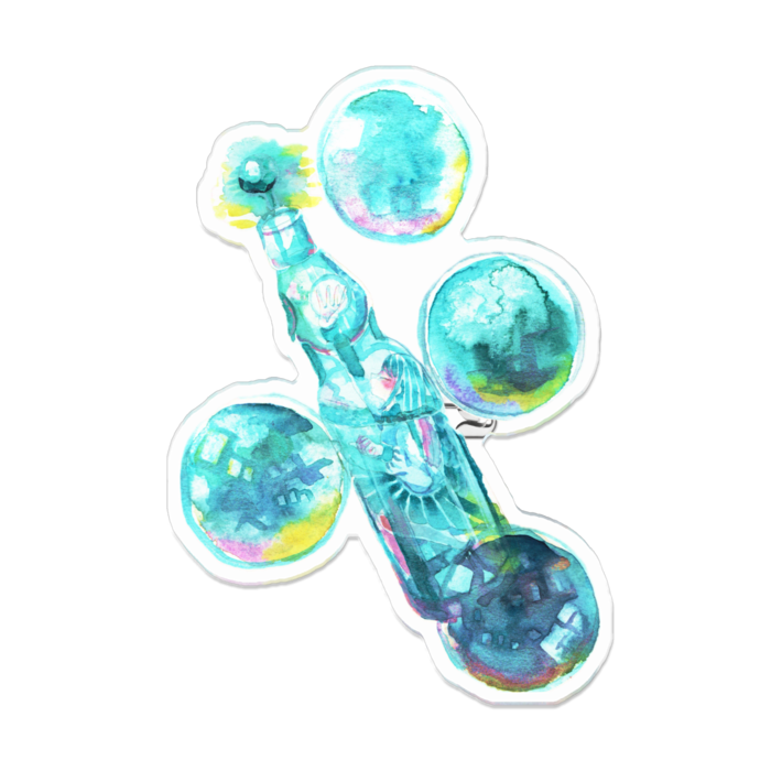 アクリルバッジ - 100 x 100 (mm)