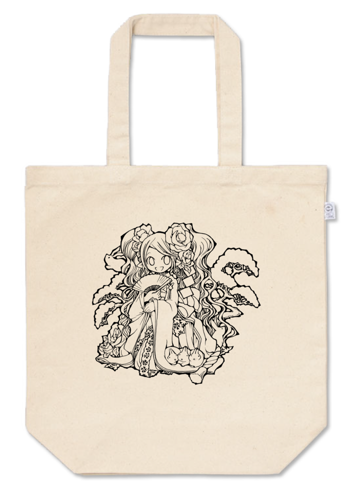 トートバッグ - M - プリント面積中 - ナチュラル