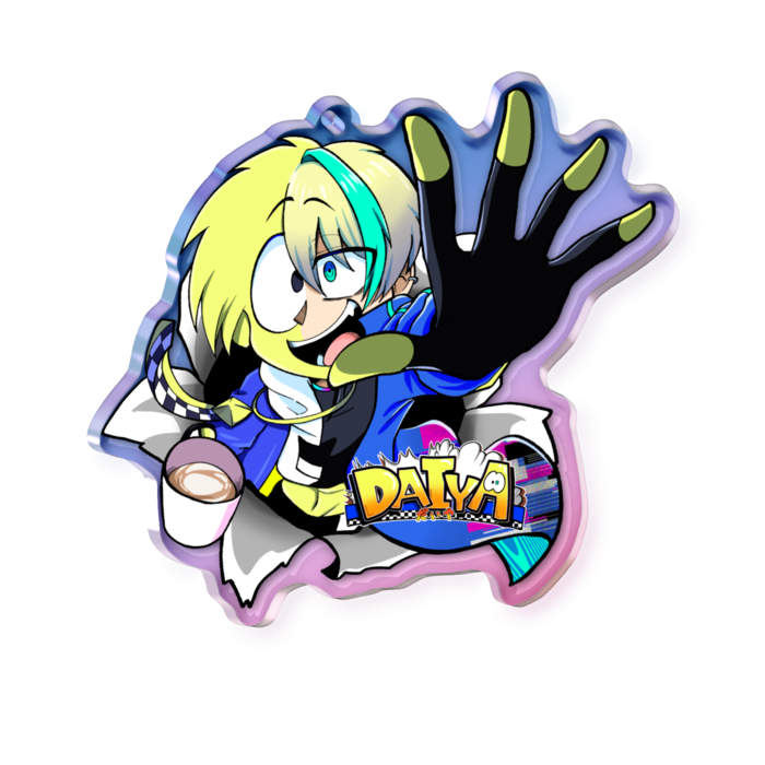 オーロラアクリルキーホルダー - 70 × 70mm