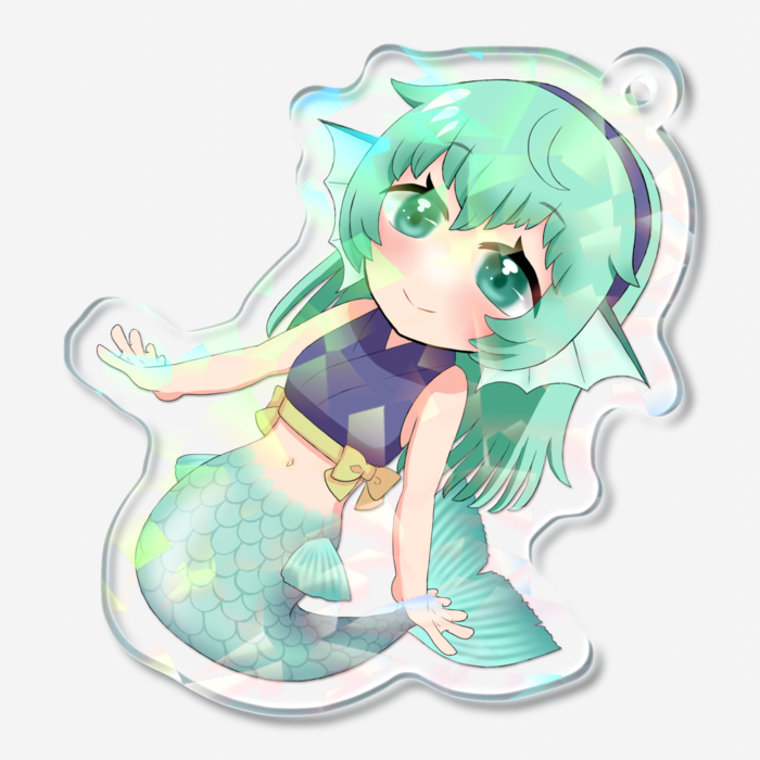 ホログラムアクリルキーホルダー - 50 × 50mm