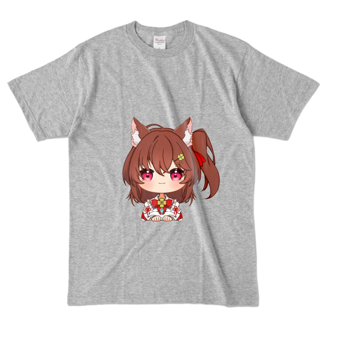 カラーTシャツ - L - 杢グレー (濃色)