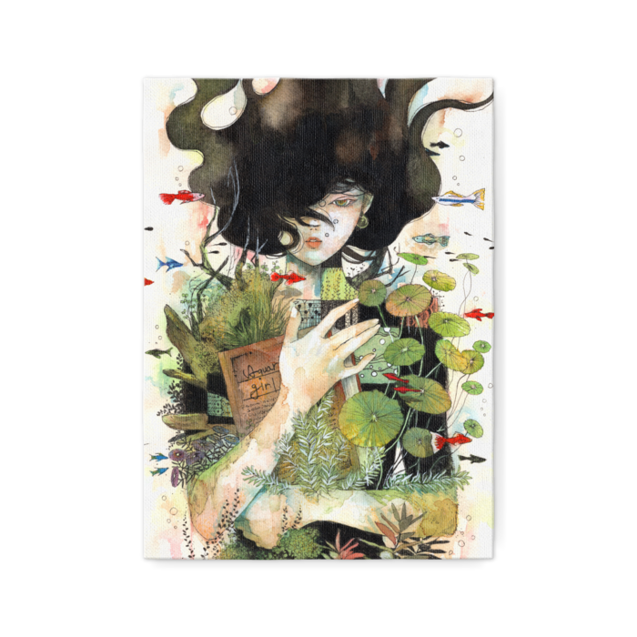 キャンバスアート アクアリウムガール Yamagamiaya Booth Booth