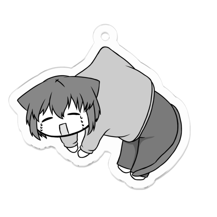 わぁぁぁぁ(白黒) - 50 x 50 (mm)