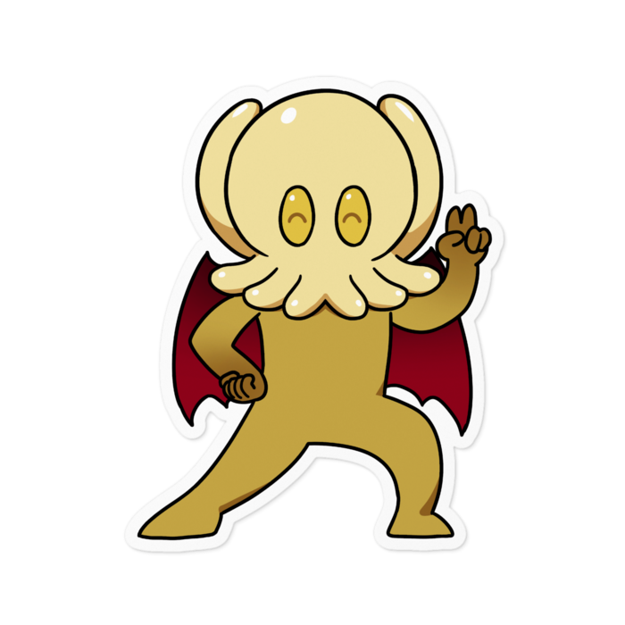 ステッカー - 100 x 100 (mm) 白地