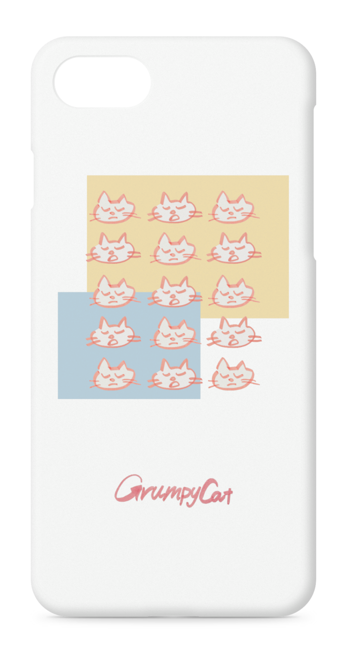 Grumpycat Iphoneケース白7 8 Se2 11 きるゆーミルキー Booth