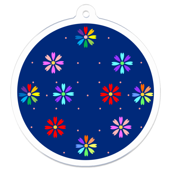 アクリルキーホルダー（コーティング） - 50 x 50 (mm)