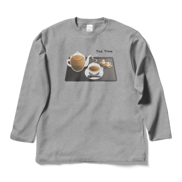 ロングスリーブTシャツ　灰色　L